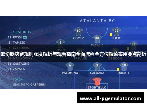 欧协联决赛规则深度解析与观赛指南全面流程全方位解读实用要点剖析