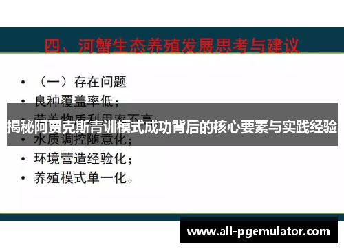 揭秘阿贾克斯青训模式成功背后的核心要素与实践经验